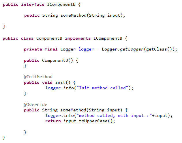 component implementation